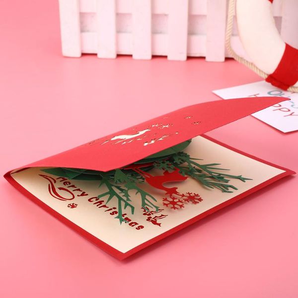 

greeting cards soledi 3d up invitation christmas elk postcard xmas gift year