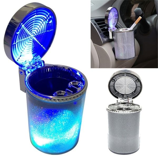 

car ashtray for cup holder car air vent cigarette ashtray with led light color changing and cover for cars accessories