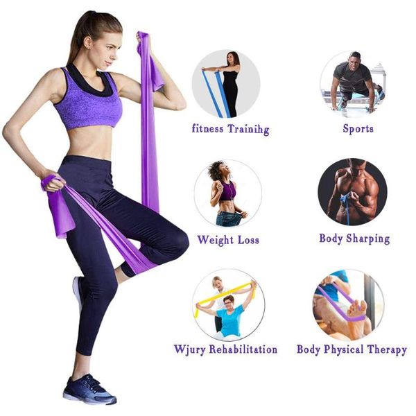 

fitness exercise resistance bands rubber yoga elastic band resistance band