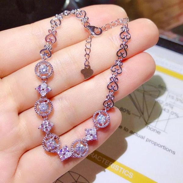 

other bracelets s925 silver inlay zircon sterling bracelet, Golden;silver