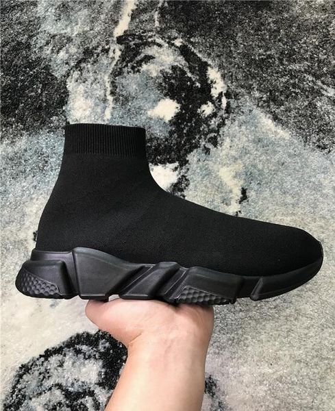 

2019 new air wool knit speed trainer sneakers classic brand designer mens womens fashion flat sock shoes boot cs10, Black