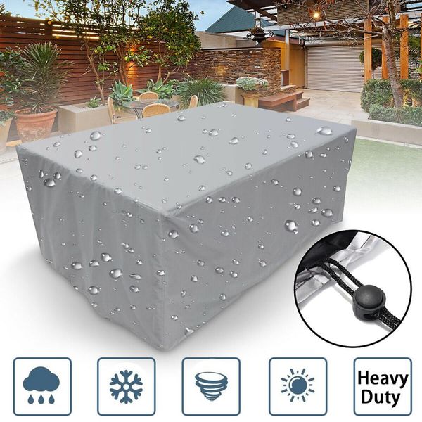 

waterproof silver oxford cloth sunshade outdoor barbeque cover for garden patio table chair protective cover dustproof