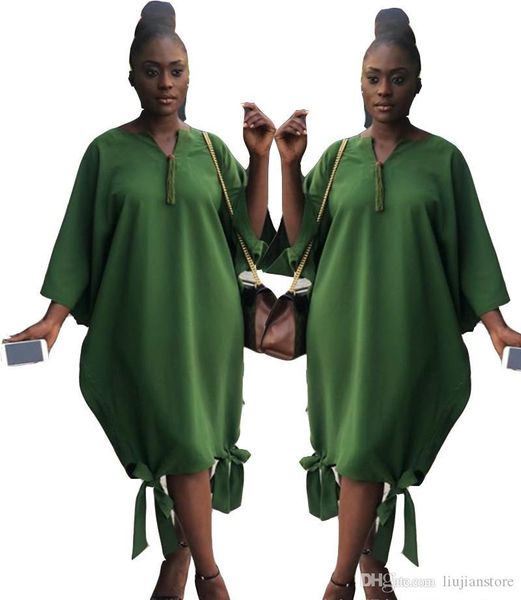 

summer designer woman loose dress women v neck solid dresses fashion womens dress with hollow out, Black;gray