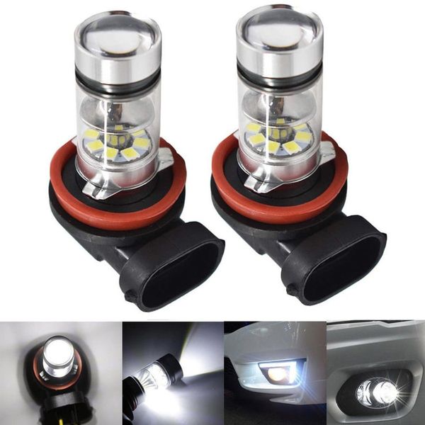 

new new 2x h8 h9 h11 h16 6000k white 100w for led headlight bulbs kit fog light drl