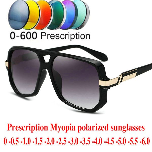 

негабаритные мужские готовые близорукости очки поляризованные диоптрийной рецептурных оптических hd мужчин квадратный вождения солнцезащитны, White;black