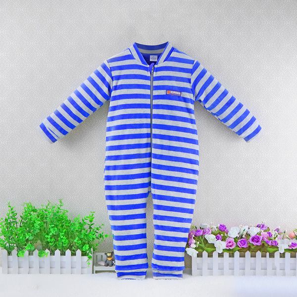 

children double layer thinker winter outside velour+pure cotton inside warm rompers for 2 to 5 years old baby long sleeve suits y200704, Blue;red