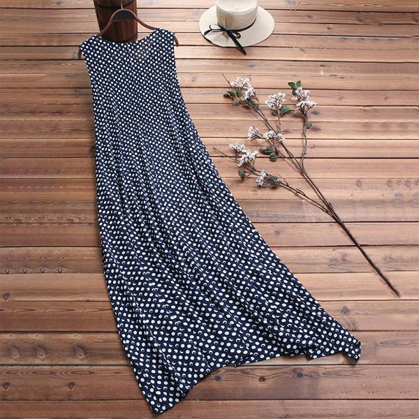 

casual women short sleeve polka dot shirt dress comfortable holiday beach print wear long maxi dress sundress, Black;gray