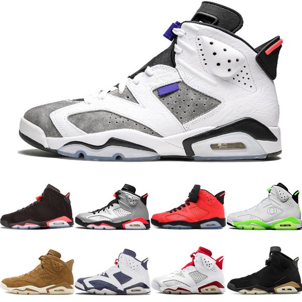 

original jumpman 6 6s black infrared reflective men basketball shoes unc tinker oregon angry bull dmp oreo mens sports sneaker 7-13