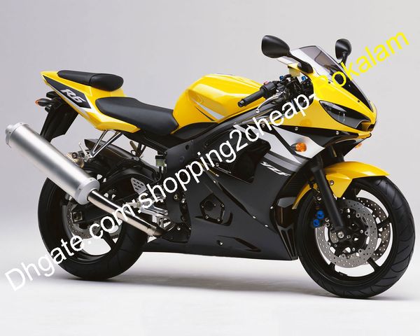 Für Yamaha YZF600 YZF R6 03 04 YZFR6 YZF-600 2003 2004 Yellow Black White Fairing Aftermarket Kit (Spritzguss)