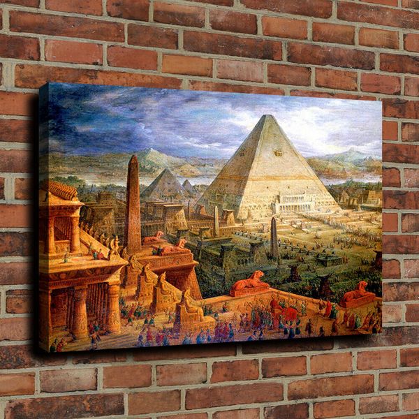 

ancient egyptian pyramids canvas wall art oil painting picture on canvas home decor 190915