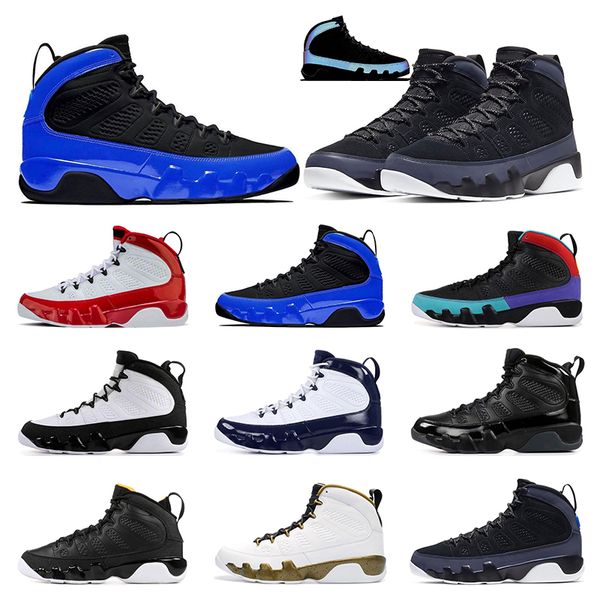

basketball shoes 9s race bule gym red black white dream it do it bred unc mens trainers sports sneakers athletic size 7-13