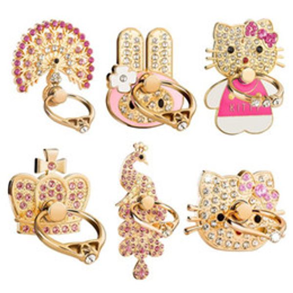 

2019 universal metal finger ring holder mobile phone stander phone bracket for iphone 7 8 x samsung android phoen gps mp3 pc