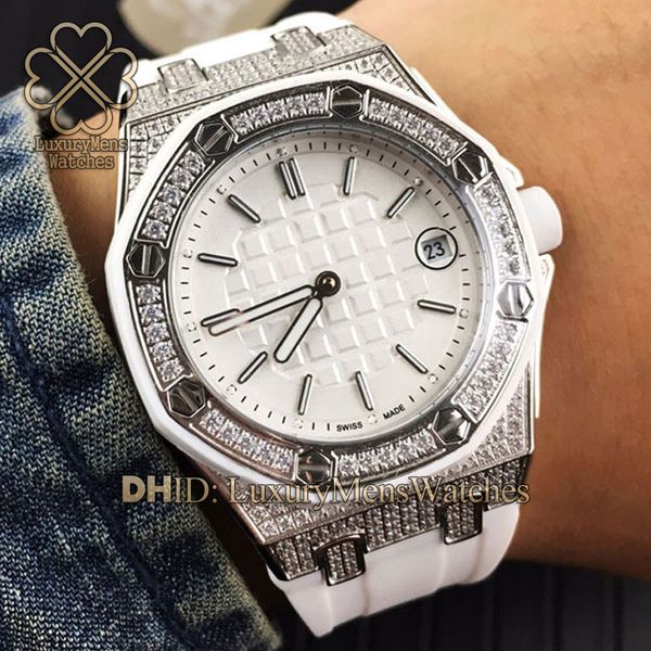 

luxury women watches montre de luxe import mechanical automatic watch diamond 316l stainless steel case rubber strap sapphire wristwatches, Slivery;brown