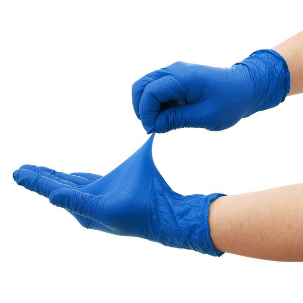 100pcs Luvas luvas descartáveis ​​de borracha nitrílica luvas sem pó grau alimentício Latex Free profissionais da classe para Healthcare Food Handling Trabalho Glove