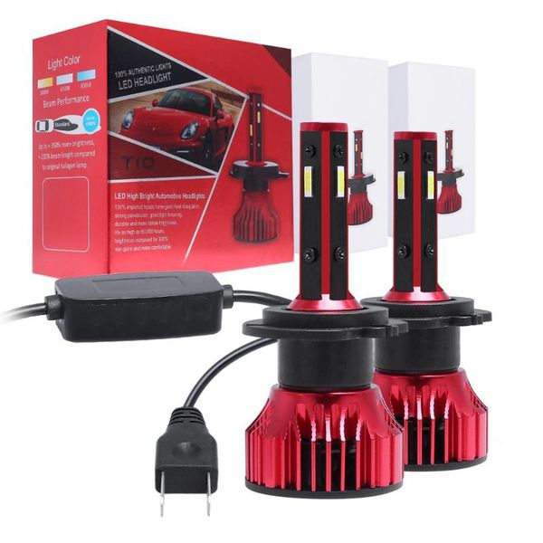 

4-side car led head light 18000lm h1 h3 h4 h7 h8 h9 h11 9005 hb3 9006 hb4 880/881 9007 100w 6000k white headlight bulb led lamps