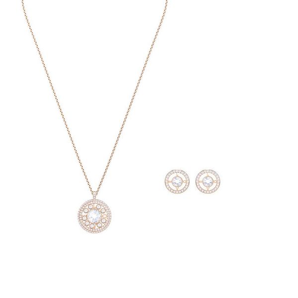 

2019 new exquisite elegant appreciation set white rose gold anniversary commemorative fashion jewelry to send girlfriend gifts, Silver