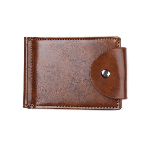 

yishen fashion retro money clips pu leather men wallets hasp solid mini purses vintage men wallet msb008#, Black