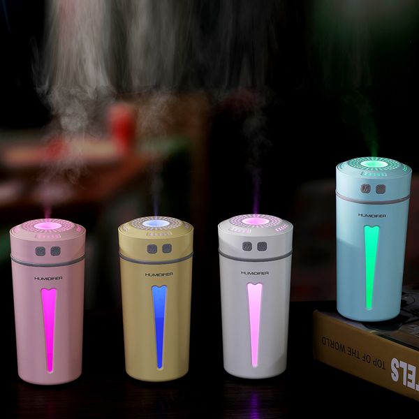 

car air freshener happy cup humidifier usb mini ultrasonic essential oil diffuser led air purifier mist maker office home