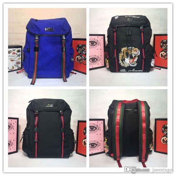 

2019gu embroidery applique taiga flower backpack bag nylon black 429037 backpack size:32x45x14cm