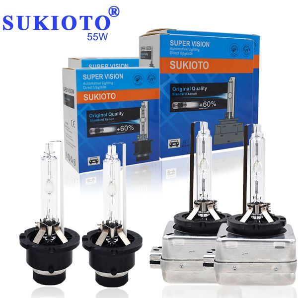 

sukioto hid xenon bulbs d1s 5000k d4s 4300k d2s 55w 12v 6000k 8000k car hid xenon bulb 10000k metal claw headlight bulbs