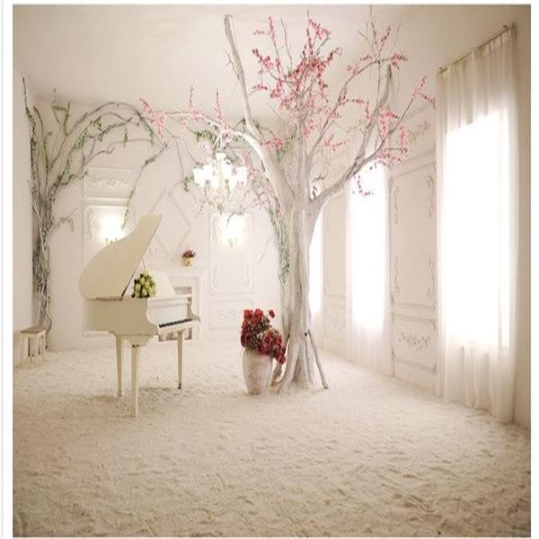 

custom p wallpaper large 3d stereo romantic piano wallpapers fantasy tree tv backdrop mural wallpaper home decoration