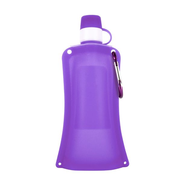 

500 ml water bag silicone folding elastic portable leak-proof travel bottles kettle outdoor climbing camping water bag