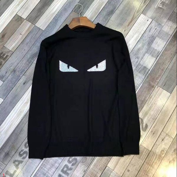 

mens designer sweaters hip hop eye brand style eyes pattern bead sweatshirts terry for mens womens luxury hoodies round neck jumpers brand b, White;black