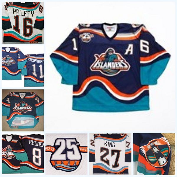 

Mens New York Islanders Ziggy Palffy Fisherman Darius Kasparaitis Toews Korolev JohnTavares Brent Severyn Berard Vintage Hockey Jersey S-3XL