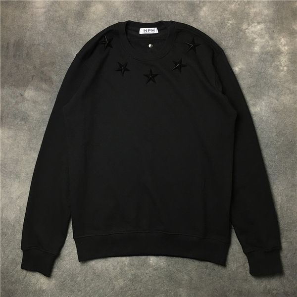 

мужские дизайнерские толстовки giv54 новый модный бренд класса люкс g стерео металл темный пентагон спутник одежды, White;black