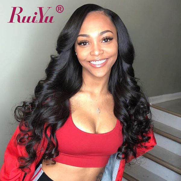 

360 кружева фронтальная парики pre сорванные с ребенком волос бразильское объемная волна человеческих волос парики 150 180 250 плотность rem, Black