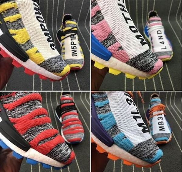 

pw hu holi mc human race mens running shoes pharrell williams fashion athletic sport sneakers outdoor trainers skate trails