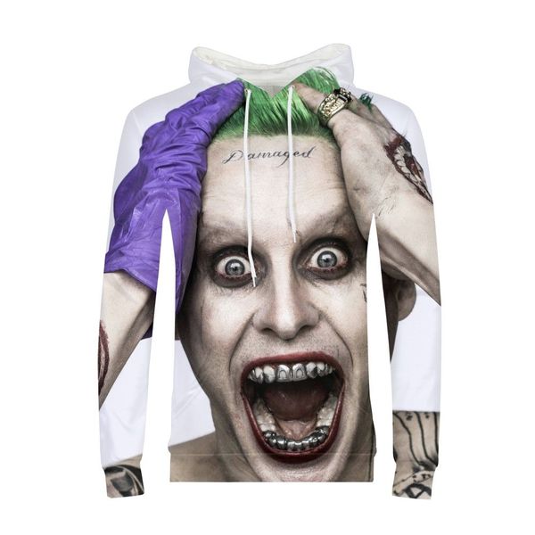 

suicide squad joker quinn bat man 3d printed man women unhoodies harajuku hoody sweatshirt pullover busos para mujer, Black