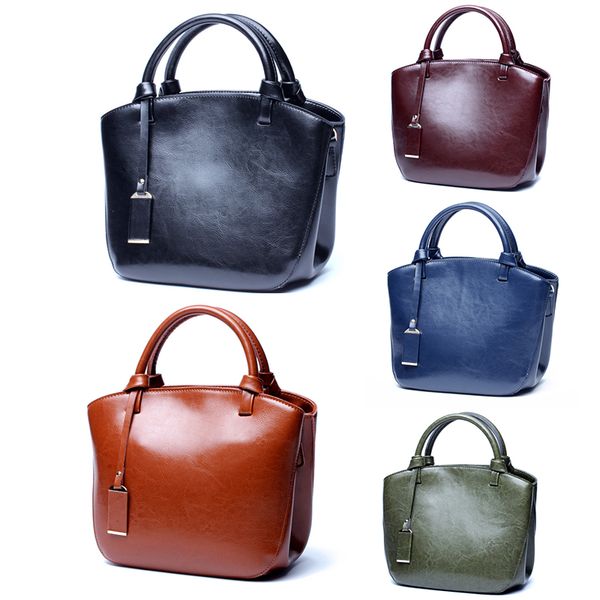 

genuine leather totes with shoulder belts ladies casual handbags large volume middle totes 3 layers inside single shoulder bag ing