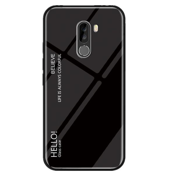 

чехол с градиентом из закаленного стекла для xiaomi pocophone f1