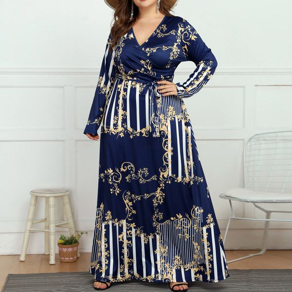 

2019 vetement femme fashion women plus size vestido летнее платье v-образным вырезом с длинным рукавом печатный бандаж женское платье одежда, Black;gray