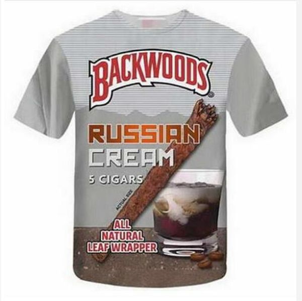 

new fashion backwoods o neck t-shirt large size leisure 3d printing personality loose fitness workout tee shirts dbx014, White;black