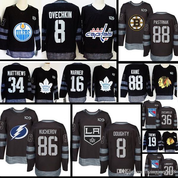 

100th 16 Mitch Marner Toronto Maple Leafs Jersey New Boston Bruins 88 David Pastrnak 37 Patrice Bergeron 63 Brad Marchand Hockey Jerseys