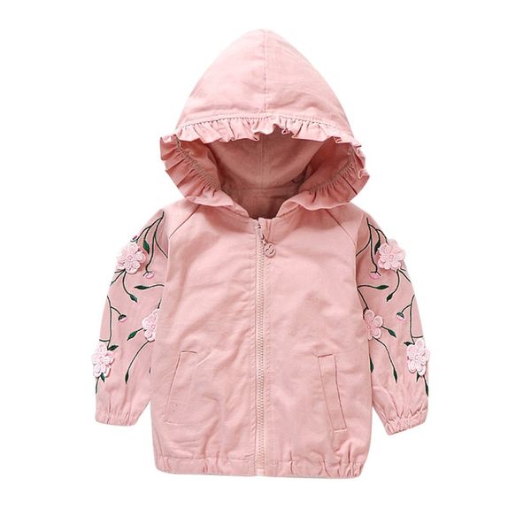 

kids girls clothes toddler baby jacket coat spring autumn hooded windbreaker outerwear children girls costume baby clothes, Blue;gray