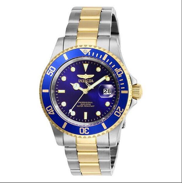 

invicta brand model - 8928ob pro diver watch dial 40mm luminous 18kt gold silver plated blue nh35a luxury automatic mechanical men's wa, Slivery;brown
