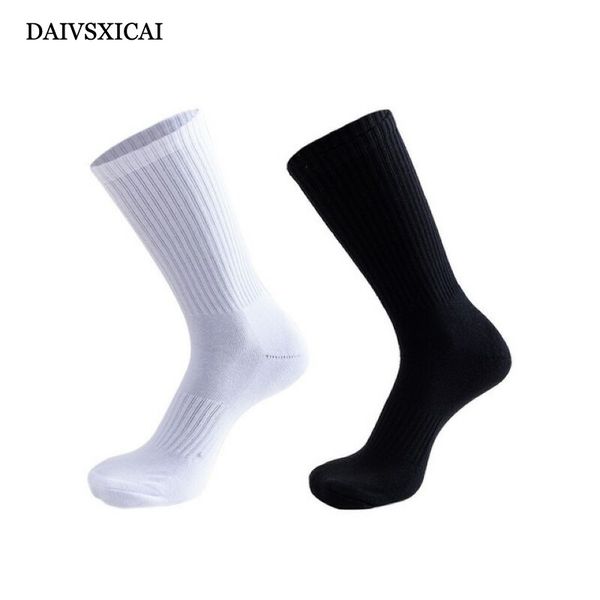 

1pairs/lot=2pieces autumn winter black white socks male terry thick long tube socks sports man basketball men business