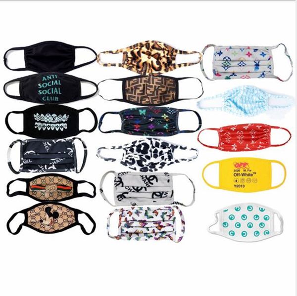 

brand half face mask anti dust washable breathable designer masks trendy print reusable sunproof windproof mouth-muffle cycling sports masks