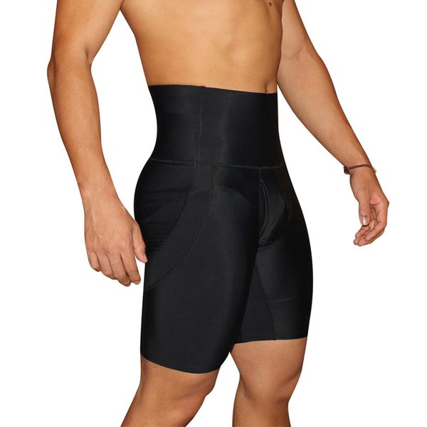 

men boxer underwear hole front high waist body shapewear shaper butt lifter underpants a127
