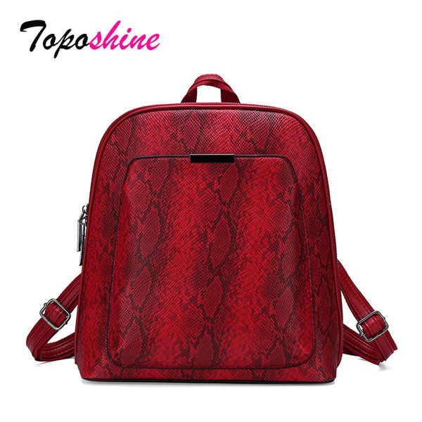 

shine vintage snake pattern ladies backpack new fashion casual wild large capacity travel backpack