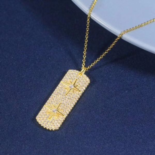 

wholesale- yellow silver double star necklace