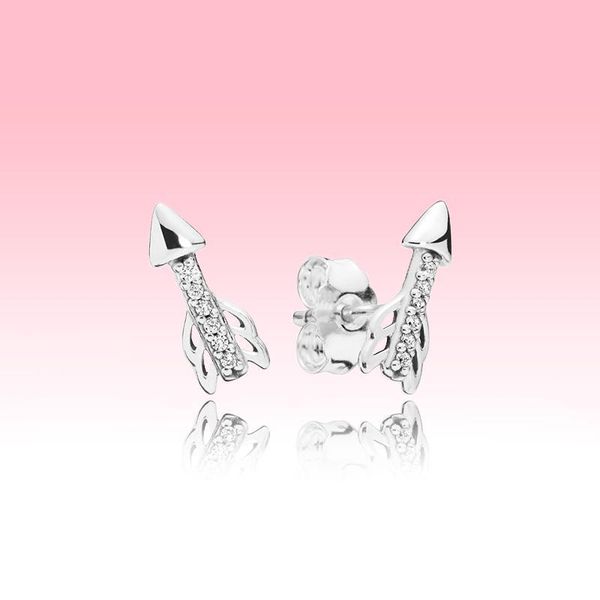 

Sparkling Arrow Stud Earrings Women Girls Fashion Jewelry with Original box for Pandora 925 Sterling Silver Love earrings set