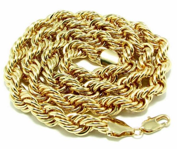 

10mm 90cm человек ожерелье цепи twist rope снаряженной ссылка золото серебро из нержавеющих стали ювелирными изделиями подарка, Silver