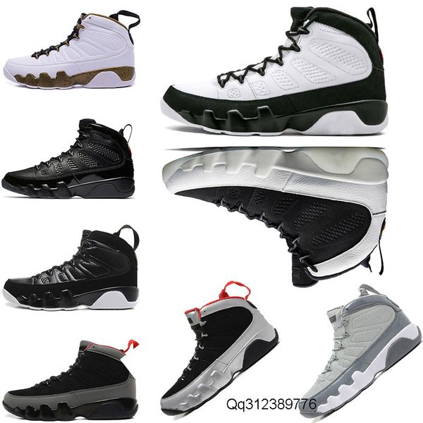 

new bred 9 men basketball shoes 9s og space jam black white anthracite grey men sports trainers us 8-13