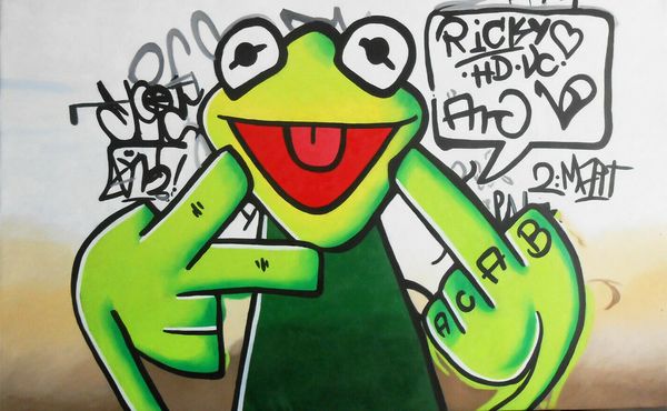 

art oil painting modern abstract happy frog home decor handpainted &hd print oil painting on canvas wall art canvas pictures 200706