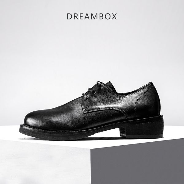 

leather shoes men summer business attire breathable men leather leisure han version round head joker brock carving wedding shoes, Black