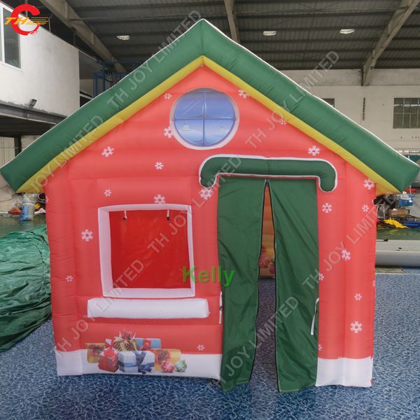2019 New Design Large Outdoor Christmas Decorations Inflatable Christmas House Inflatable Santa Claus Tent Inflatable Santa Grotto From Thjoylimited